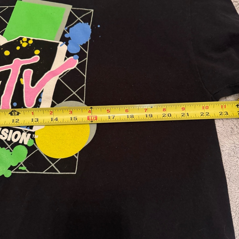 MTV Music Television Retro Graphic T Shirt Black 2021 Viacom XL - Picture 4 of 6